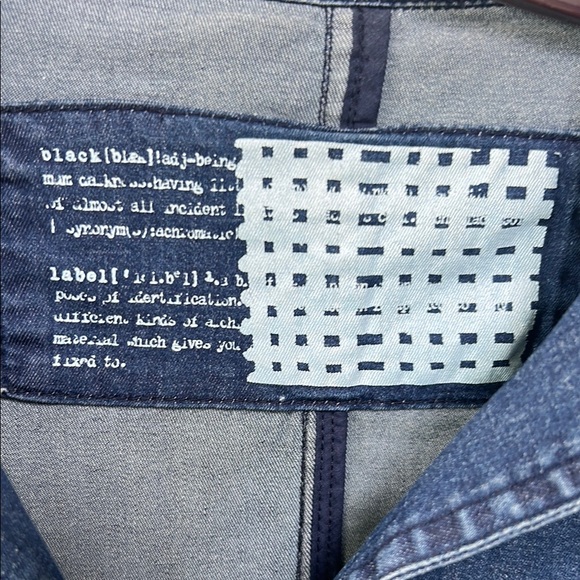 Black Label Dark Blue Jean Jacket (Sz med) - Picture 10 of 10